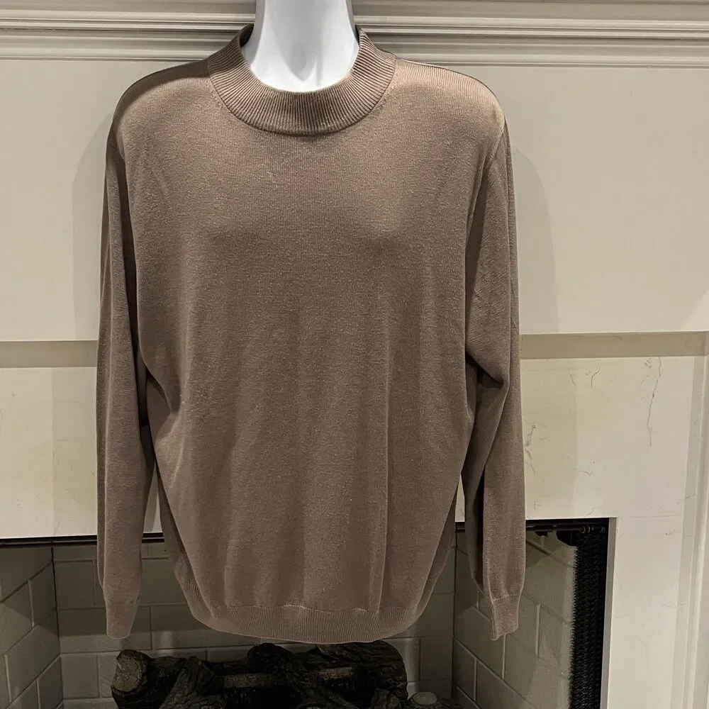 Paul Frederick Sweater Mens XL Berry Wool Silk Soft Warm Pullover High neck